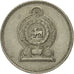 Coin, Sri Lanka, 50 Cents, 1972, VF(30-35), Copper-nickel, KM:135.1