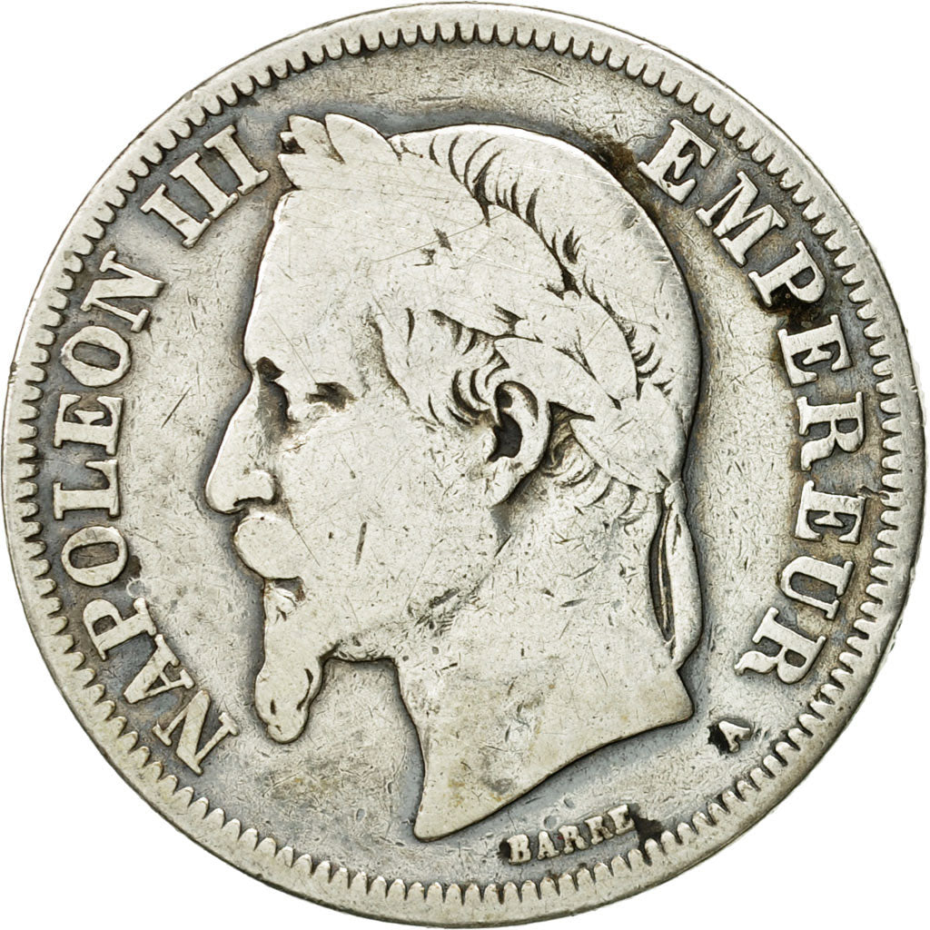 Münze, Frankreich, Napoleon III, Napoléon III, 2 Francs, 1869, Paris, S+