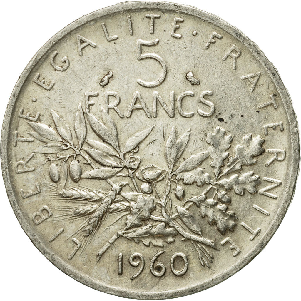 Coin, France, Semeuse, 5 Francs, 1960, Paris, EF(40-45), Silver, KM:926