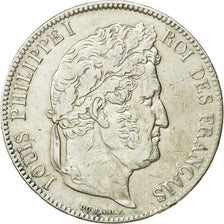 Coin, France, Louis-Philippe, 5 Francs, 1837, Rouen, EF(40-45), Silver
