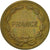 Moneda, Francia, France Libre, 2 Francs, 1944, Philadelphia, BC+, Latón