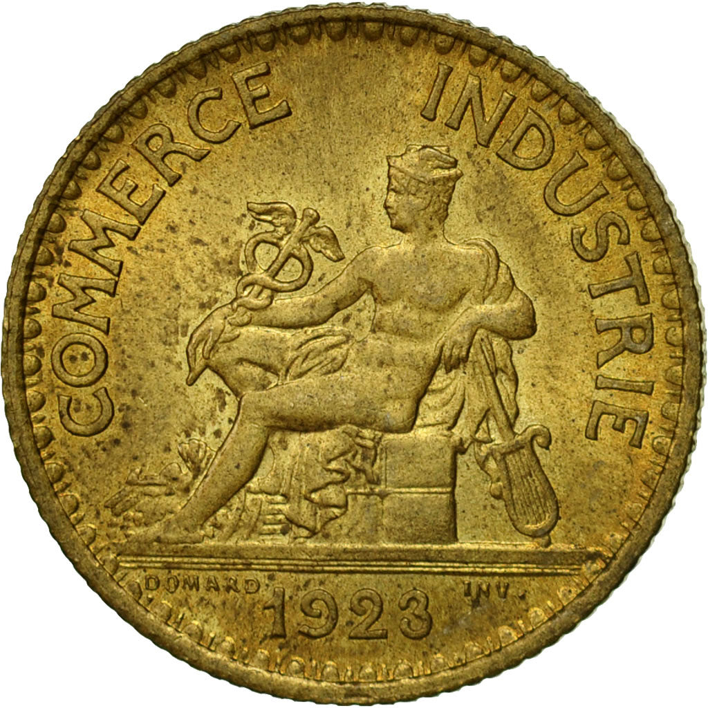 Moneda, Francia, Chambre de commerce, Franc, 1923, Paris, BC+, Aluminio -