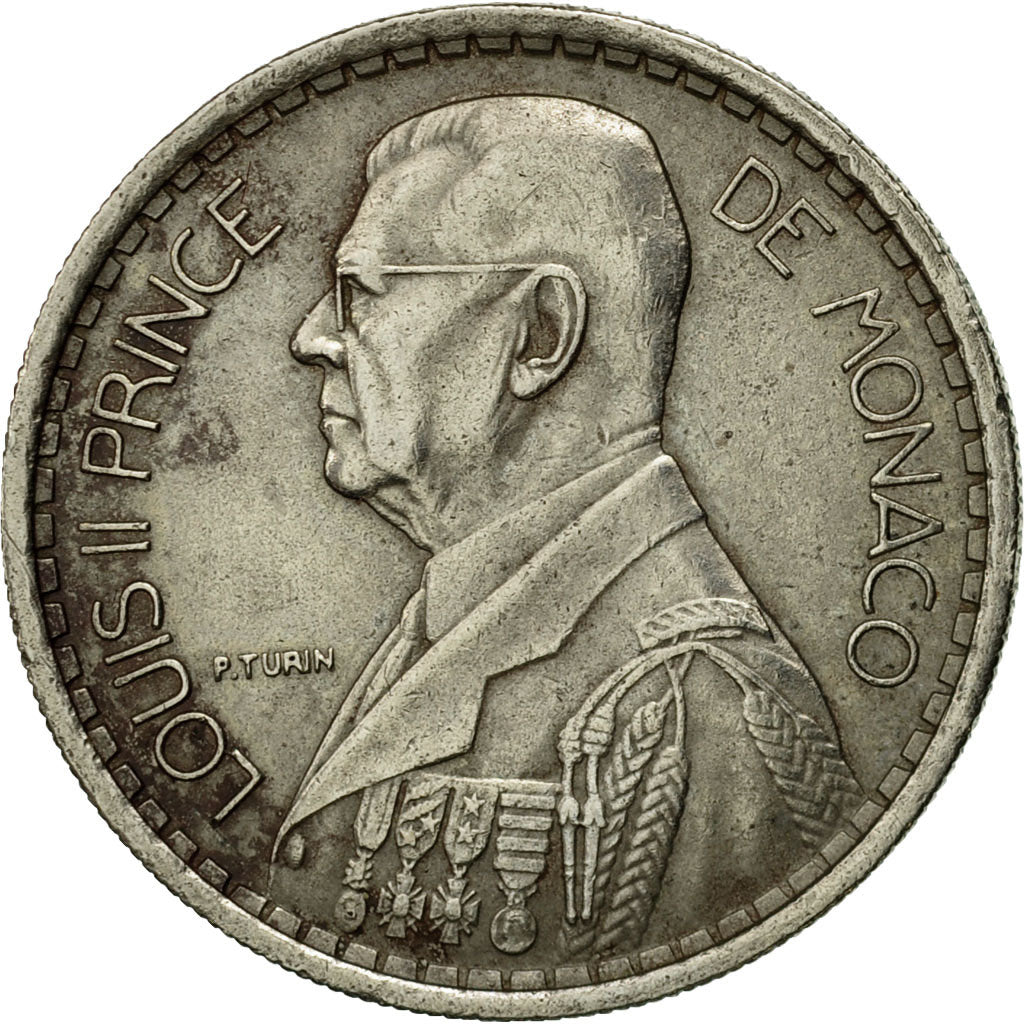 Moneta, Monaco, Louis II, 10 Francs, 1946, Poissy, MB+, Rame-nichel, KM:123