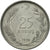 Moneta, Turcja, 25 Kurus, 1970, EF(40-45), Stal nierdzewna, KM:892.3