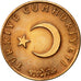 Coin, Turkey, 10 Kurus, 1973, AU(55-58), Bronze, KM:891.2