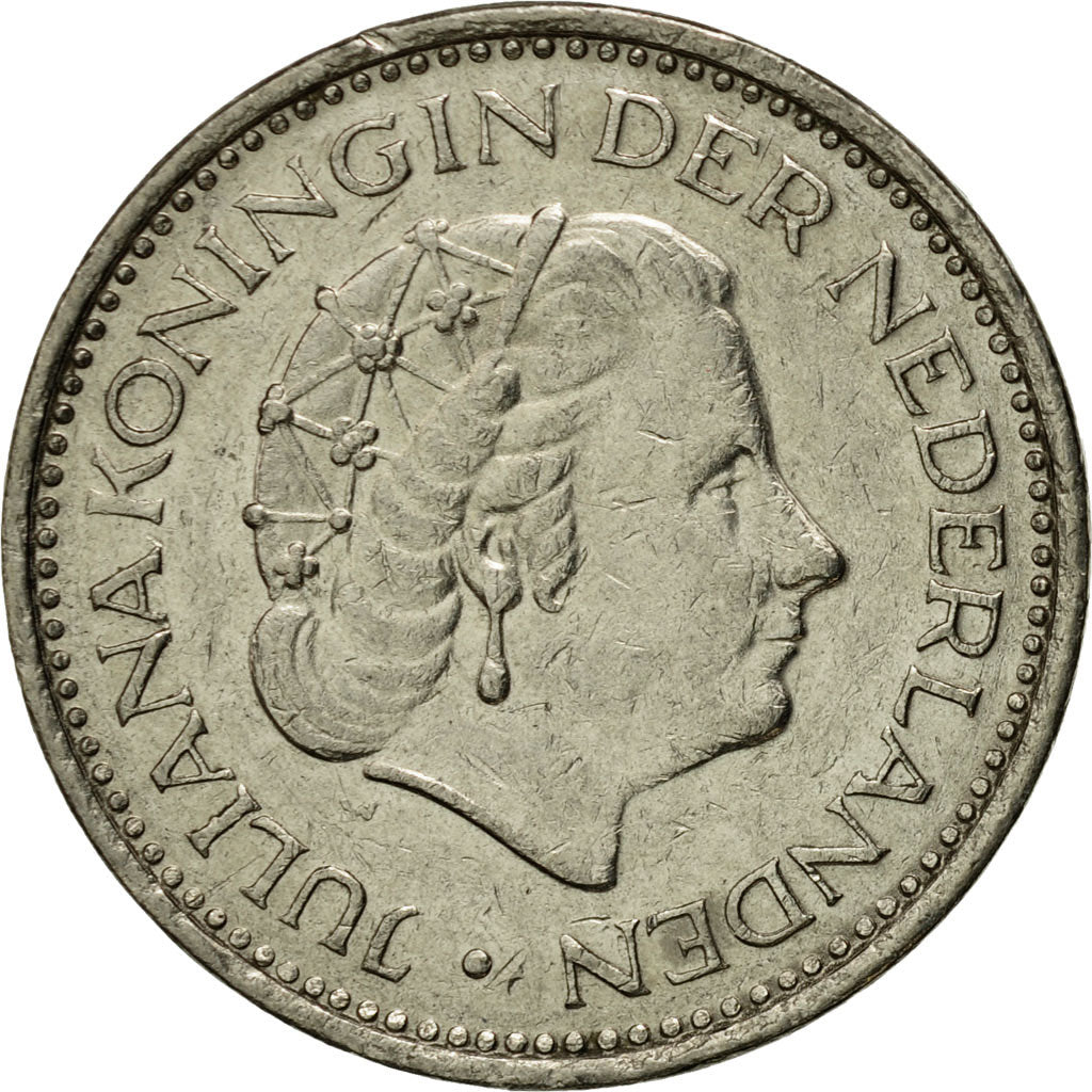 Munten, Nederland, Juliana, Gulden, 1976, ZF, Nickel, KM:184a