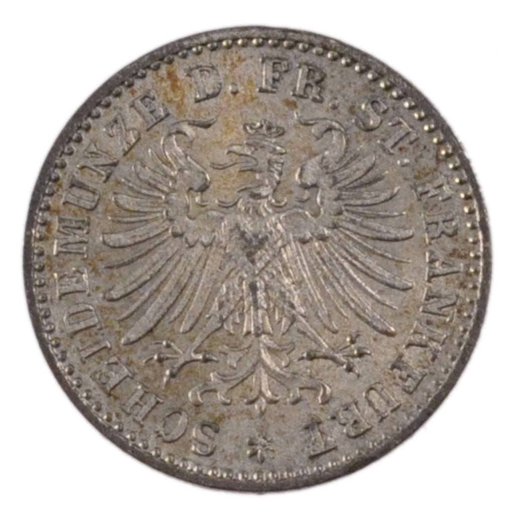 Moneta, Stati tedeschi, FRANKFURT AM MAIN, Kreuzer, 1866, SPL-, Argento, KM:367