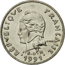 Coin, New Caledonia, 10 Francs, 1991, Paris, AU(50-53), Nickel, KM:11