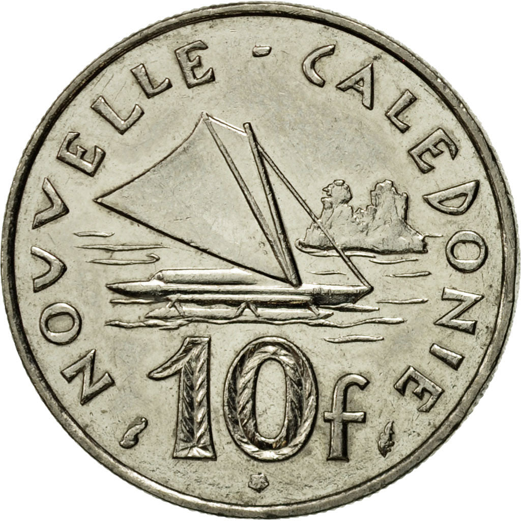 Coin, New Caledonia, 10 Francs, 1991, Paris, AU(50-53), Nickel, KM:11