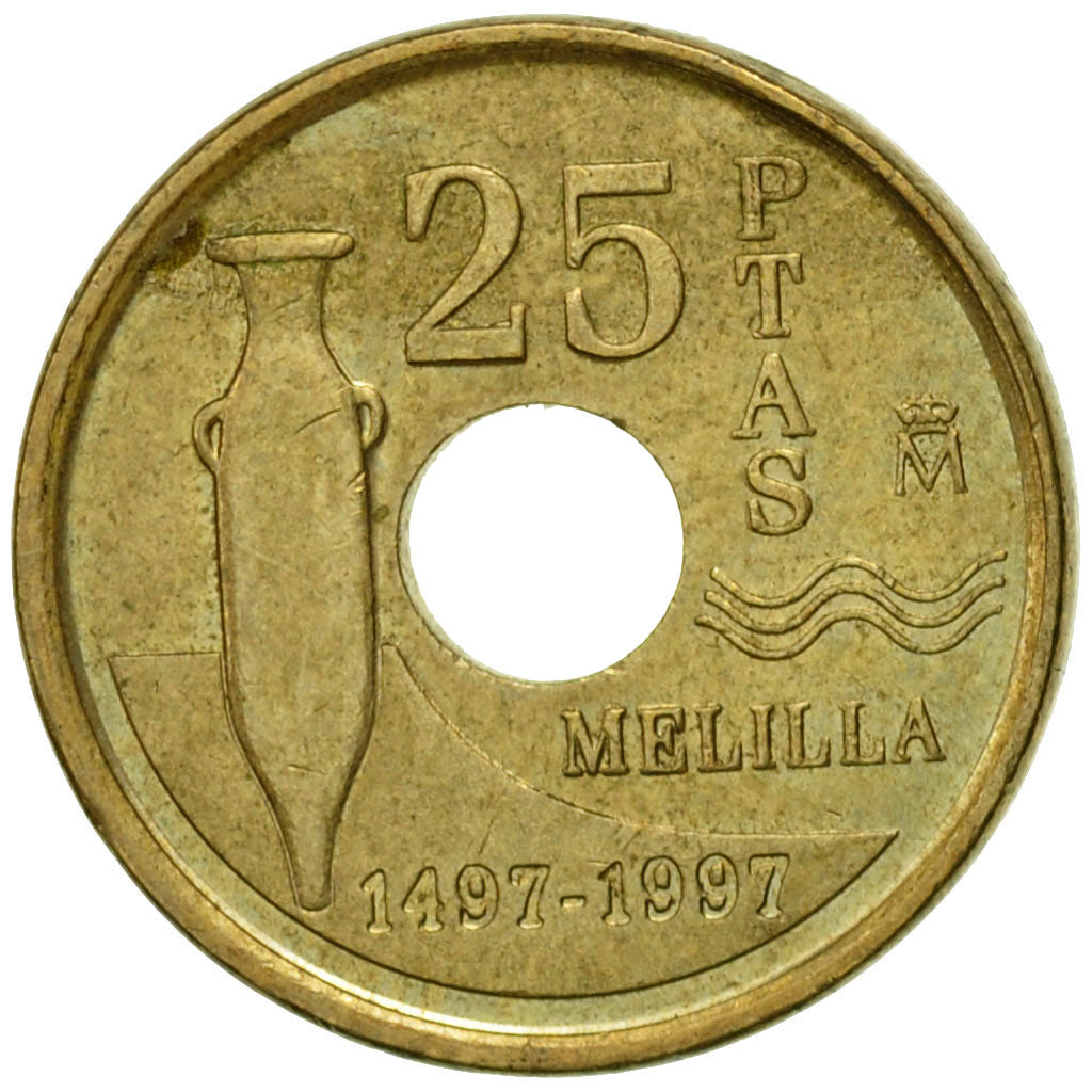 Moneta, Hiszpania, Juan Carlos I, 25 Pesetas, 1997, Madrid, EF(40-45)