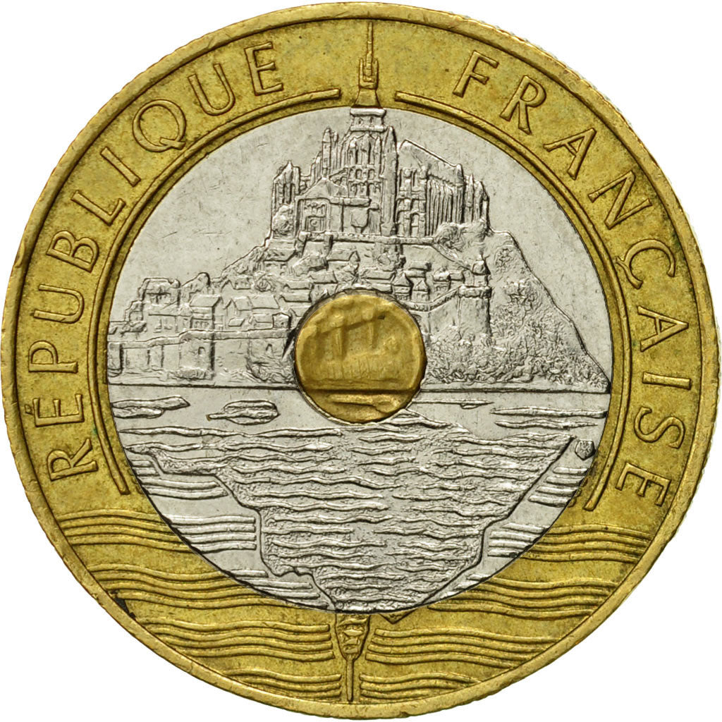 Coin, France, Mont Saint Michel, 20 Francs, 1992, Paris, EF(40-45)