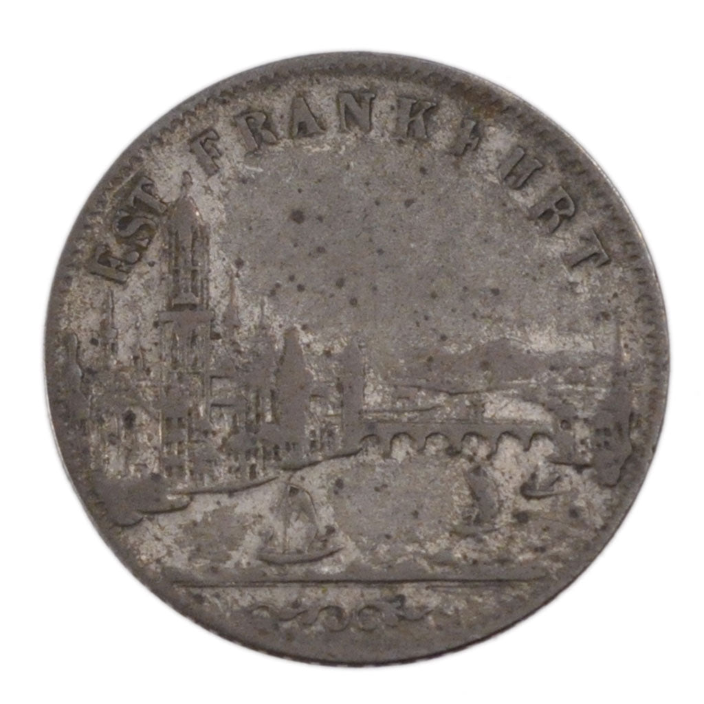 GERMAN STATES, 6 Kreuzer, 1856, KM #350, VF(30-35), Silver, 2.70