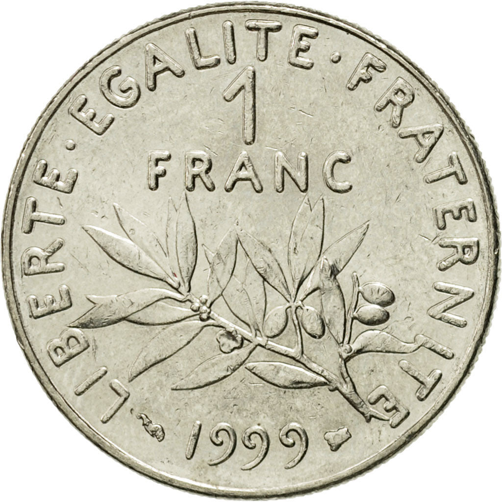 Coin, France, Semeuse, Franc, 1999, Paris, EF(40-45), Nickel, KM:925.1