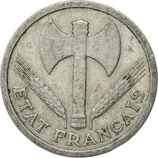 Coin, France, Bazor, 2 Francs, 1944, Castelsarrasin, EF(40-45), Aluminum