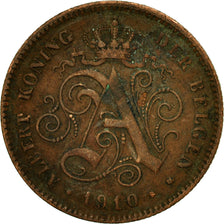 Coin, Belgium, Albert I, 2 Centimes, 1910, VF(20-25), Copper, KM:65
