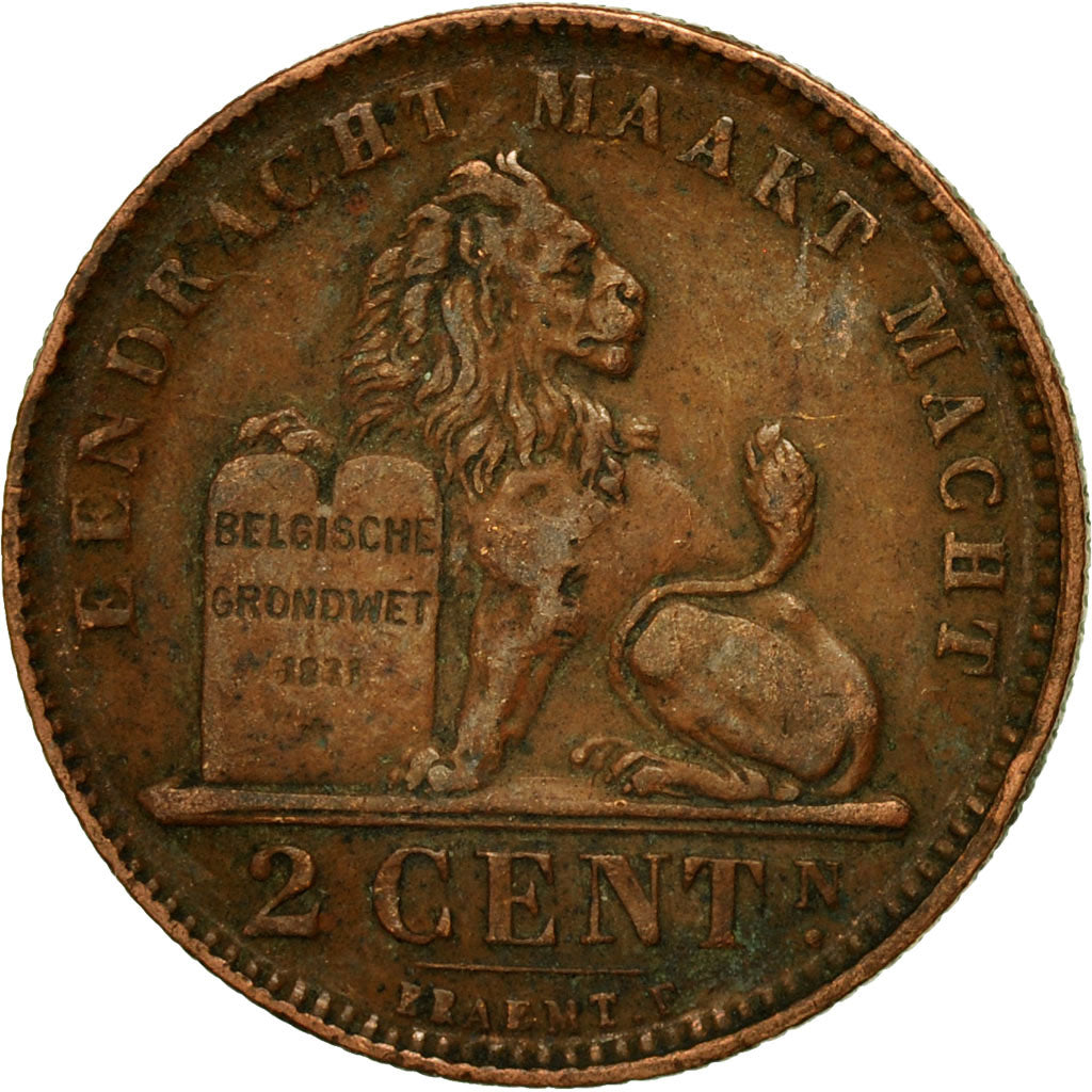 Coin, Belgium, Albert I, 2 Centimes, 1910, VF(20-25), Copper, KM:65