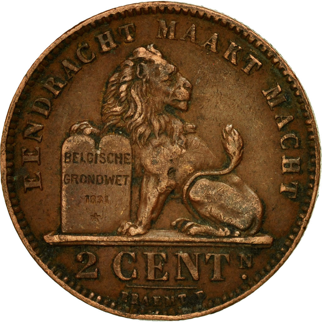 Coin, Belgium, 2 Centimes, 1909, VF(30-35), Copper, KM:36