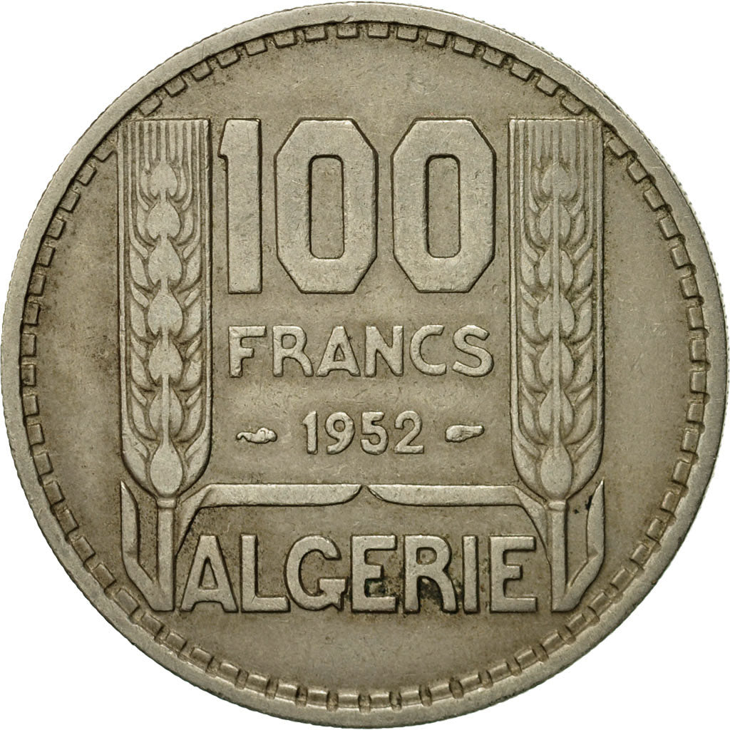 Coin, Algeria, 100 Francs, 1952, Paris, EF(40-45), Copper-nickel, KM:93