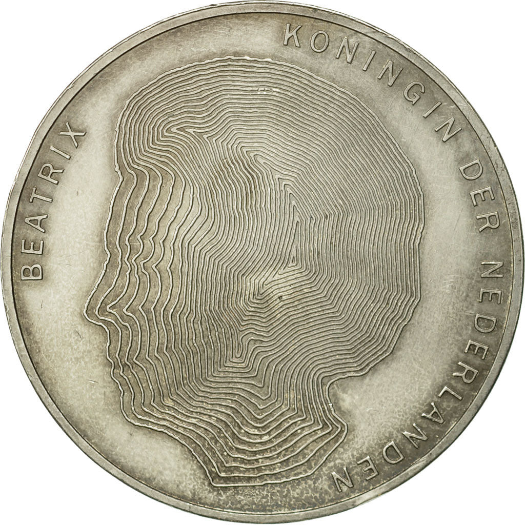Coin, Netherlands, Beatrix, 50 Gulden, 1990, VF(30-35), Silver, KM:214