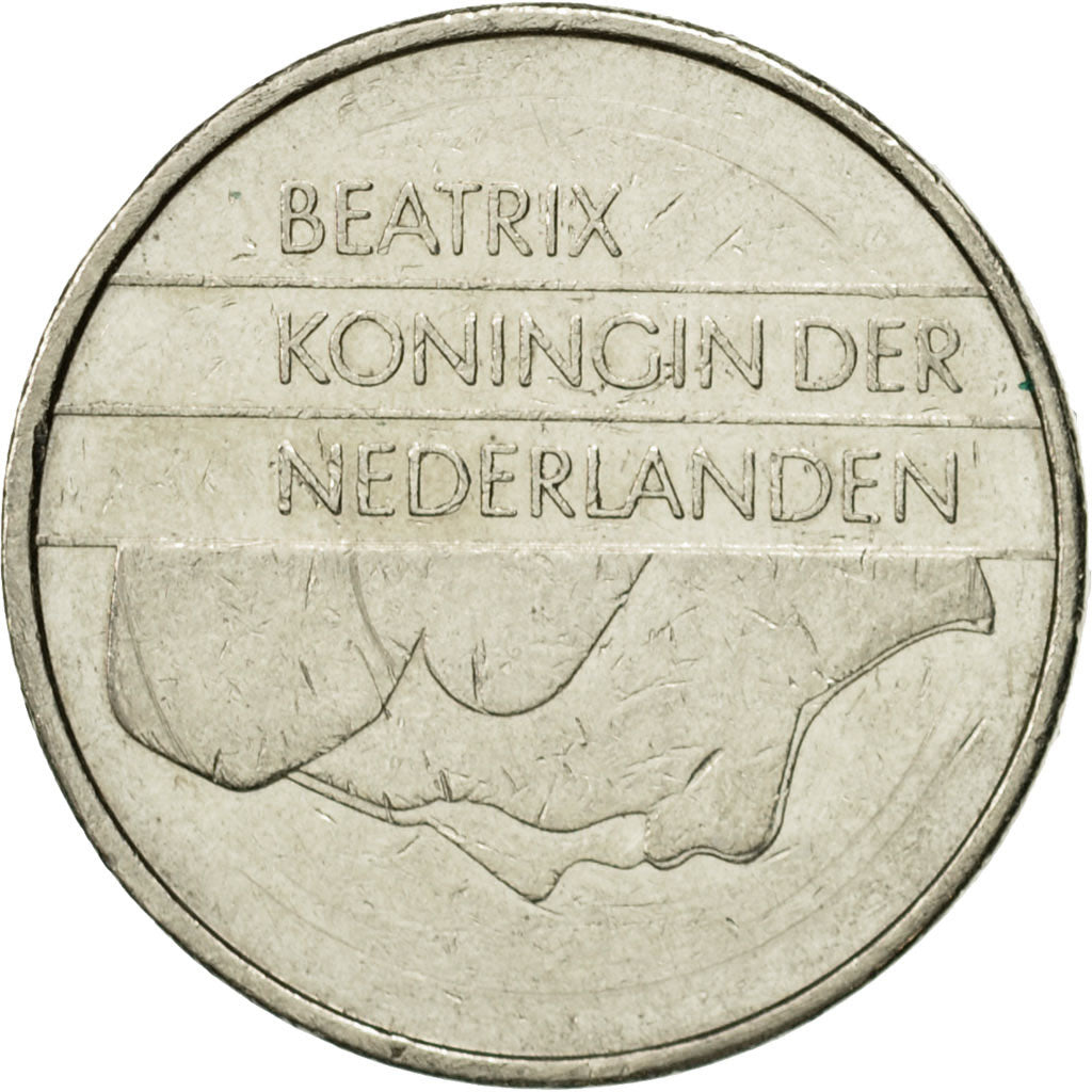 Moneda, Países Bajos, Beatrix, Gulden, 1983, BC+, Níquel, KM:205