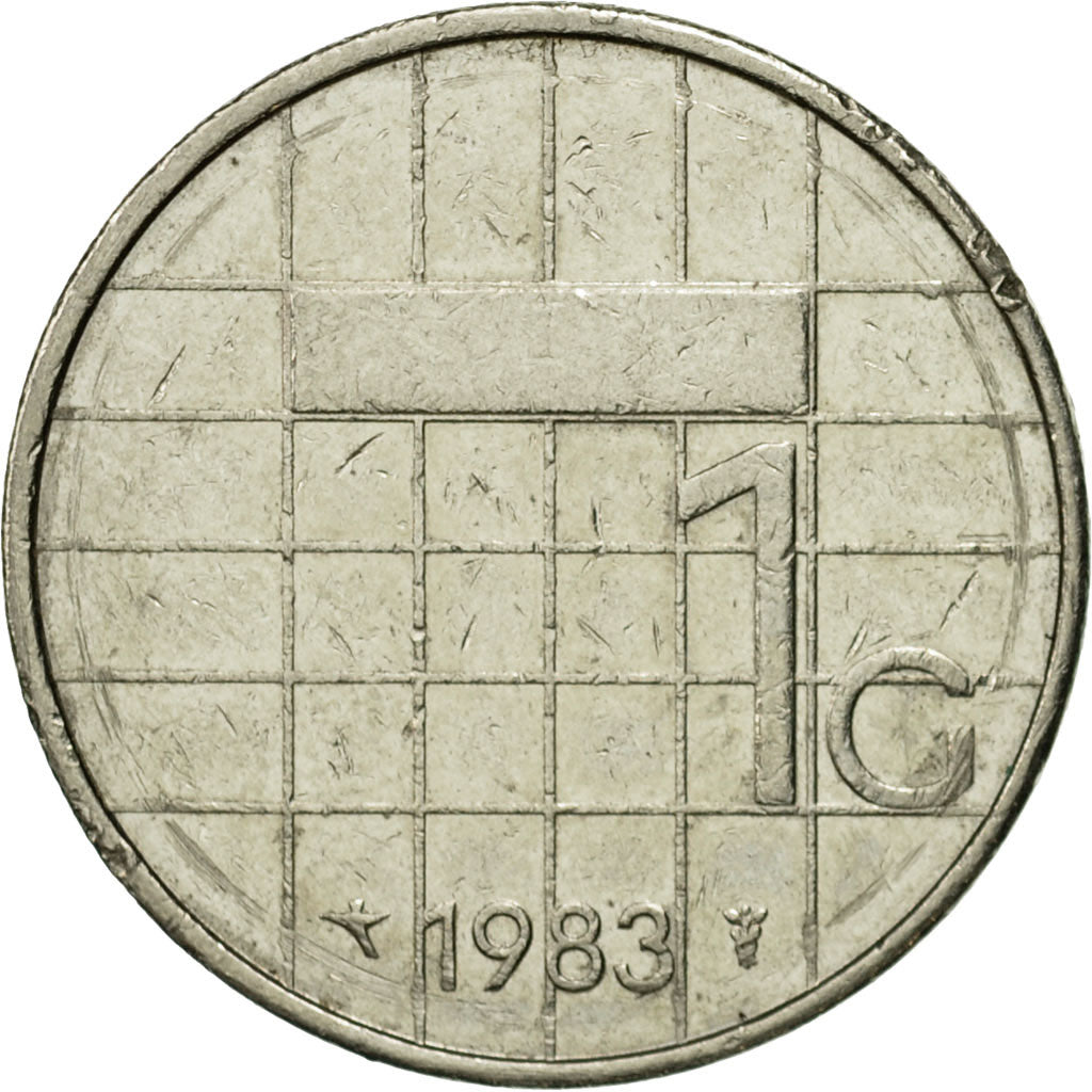 Moneda, Países Bajos, Beatrix, Gulden, 1983, BC+, Níquel, KM:205