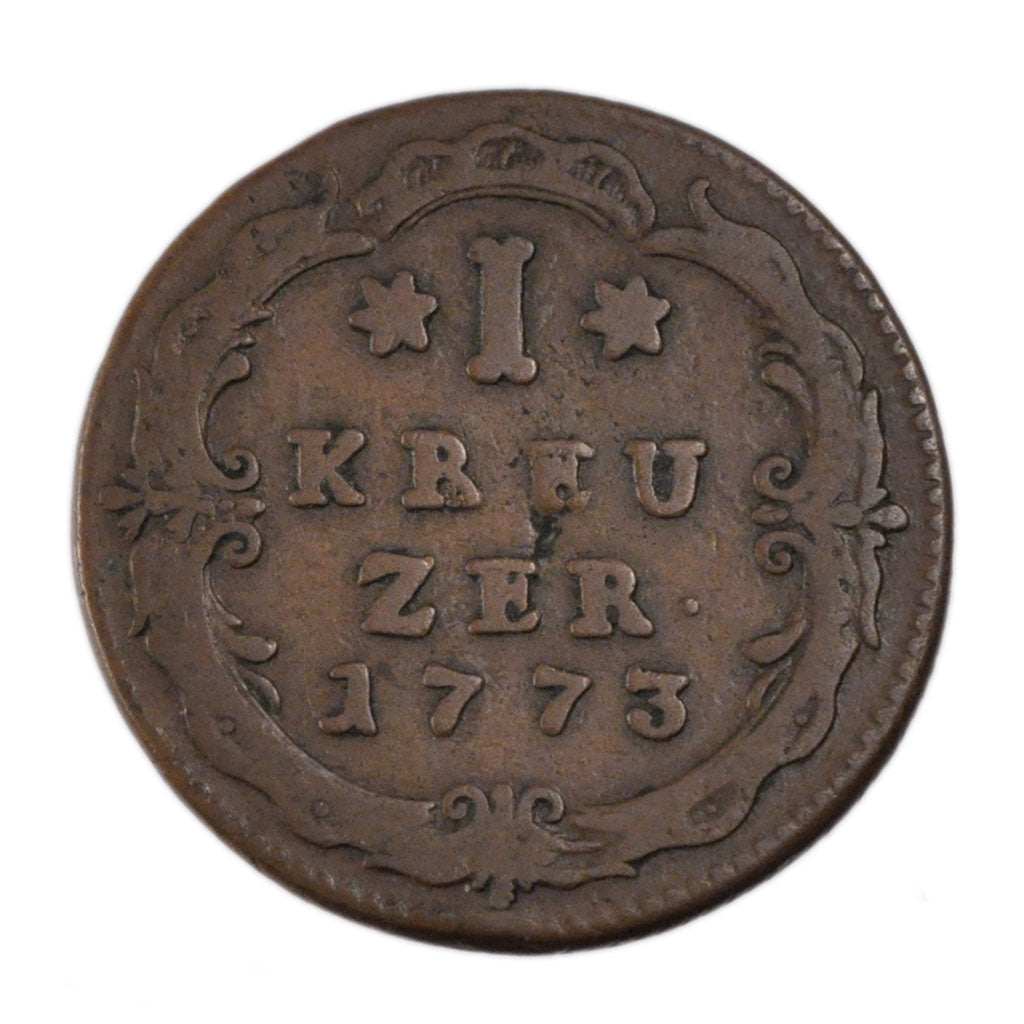 GERMAN STATES, Kreuzer, 1773, KM #111, EF(40-45), Copper, 7.70
