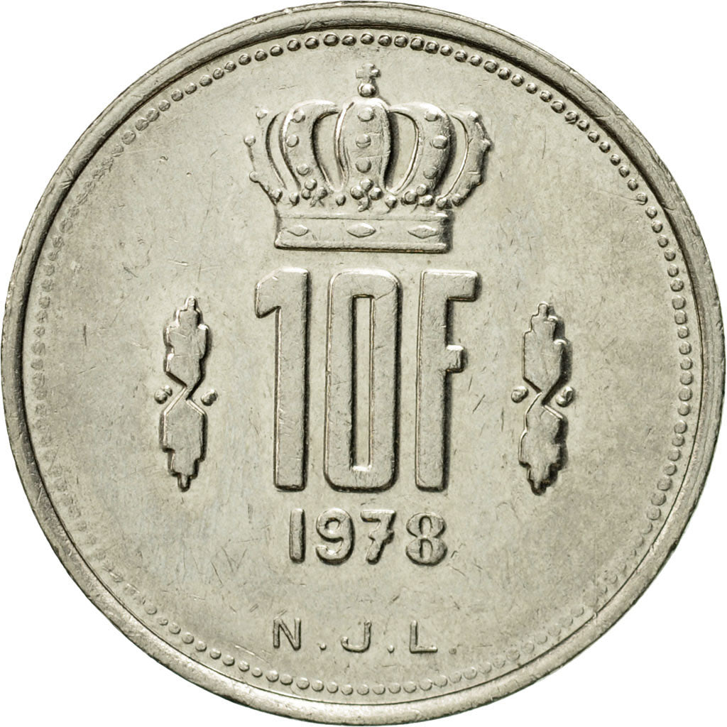 Coin, Luxembourg, Jean, 10 Francs, 1978, EF(40-45), Nickel, KM:57