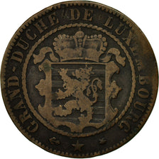 Moneda, Luxemburgo, William III, 10 Centimes, 1865, Paris, BC+, Bronce, KM:23.2