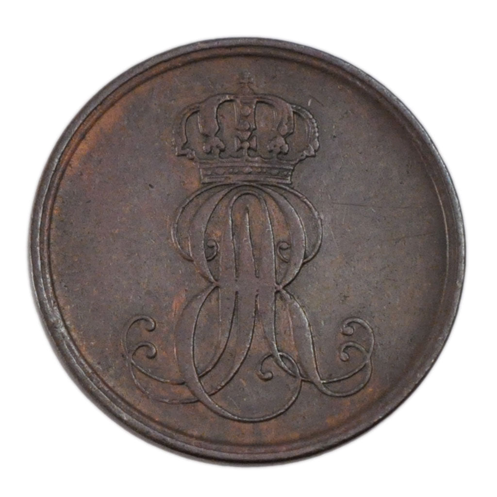 Germany, 2 Pfennige, 1847, KM #202, EF(40-45), Copper, 4.80