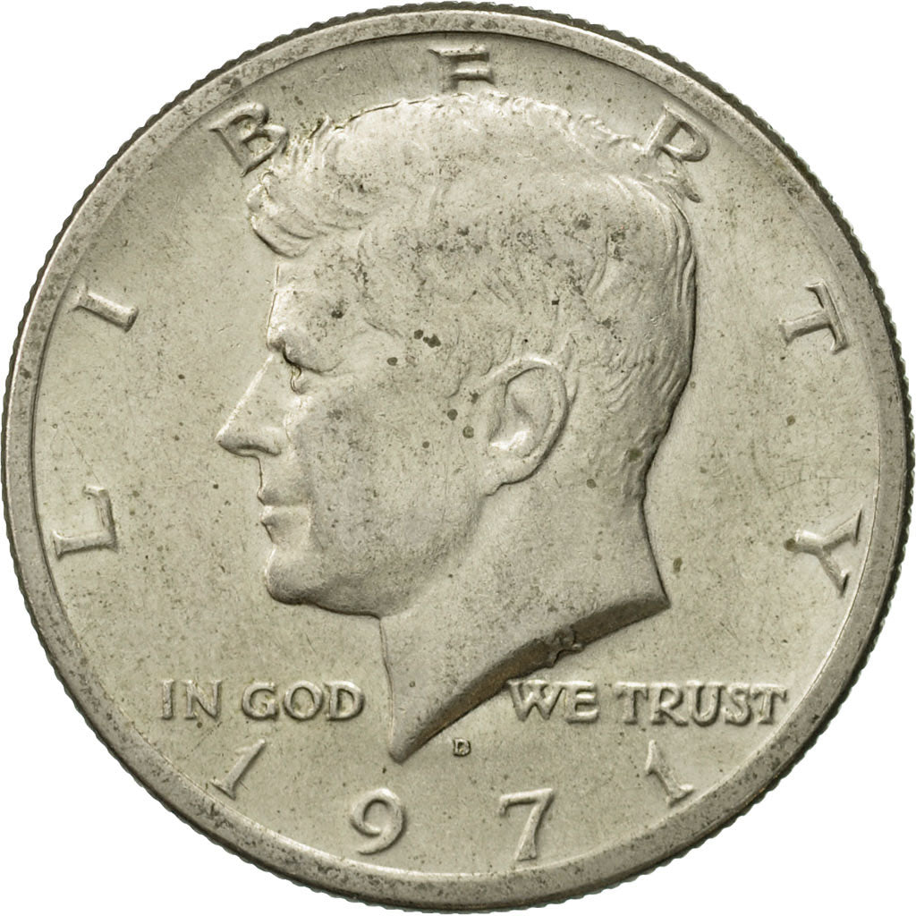 Coin, United States, Kennedy Half Dollar, Half Dollar, 1971, U.S. Mint, Denver