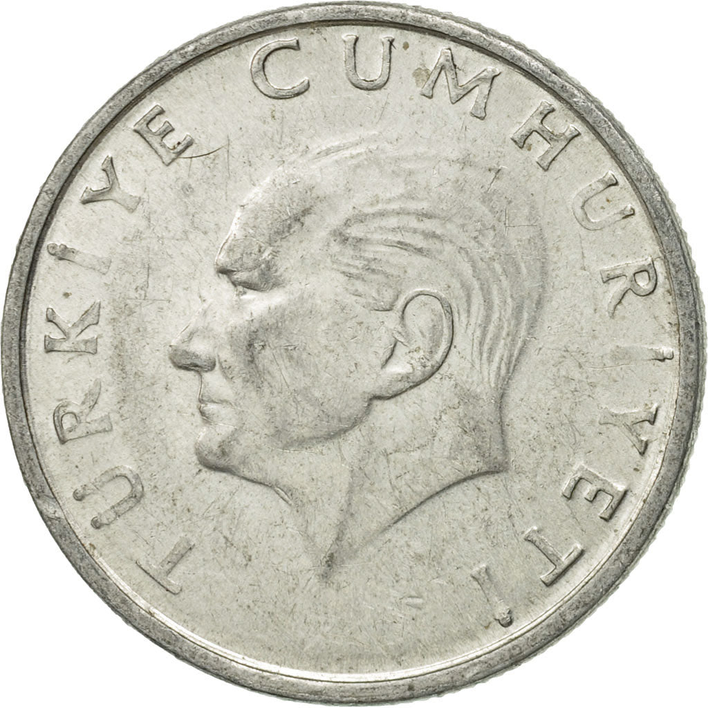 Moneda, Turquía, 25 Lira, 1988, BC+, Aluminio, KM:975