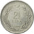 Moneta, Turcja, 2-1/2 Lira, 1975, EF(40-45), Stal nierdzewna, KM:893.2