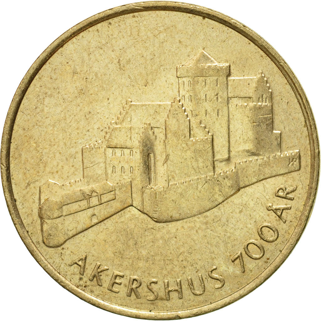Coin, Norway, Harald V, 20 Kroner, 1999, EF(40-45), Nickel-brass, KM:464