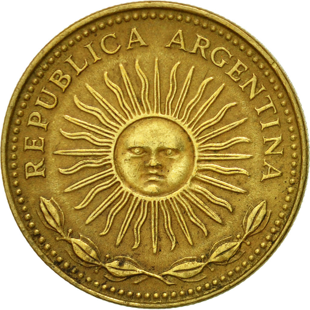 Coin, Argentina, Peso, 1975, EF(40-45), Aluminum-Bronze, KM:69