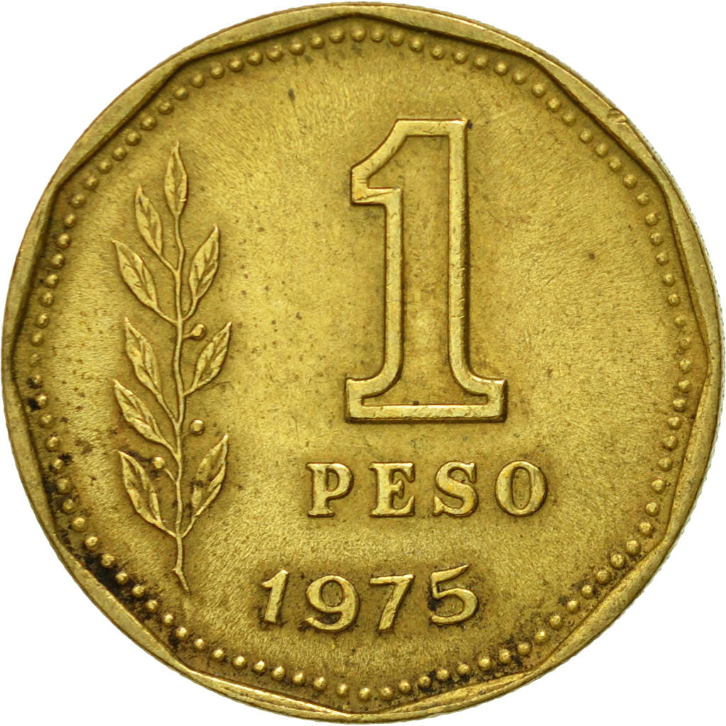 Coin, Argentina, Peso, 1975, EF(40-45), Aluminum-Bronze, KM:69