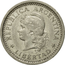 Coin, Argentina, Peso, 1957, EF(40-45), Nickel Clad Steel, KM:57