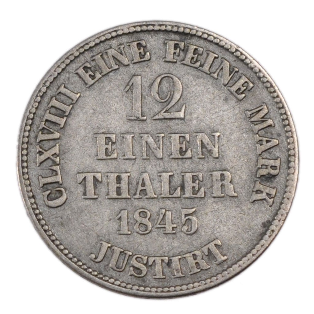 Germany, 1/12 Thaler, 1845, KM #1942, VF(30-35), Silver, 2.60
