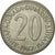 Munten, Joegoslaviëe, 20 Dinara, 1987, FR+, Copper-Nickel-Zinc, KM:112