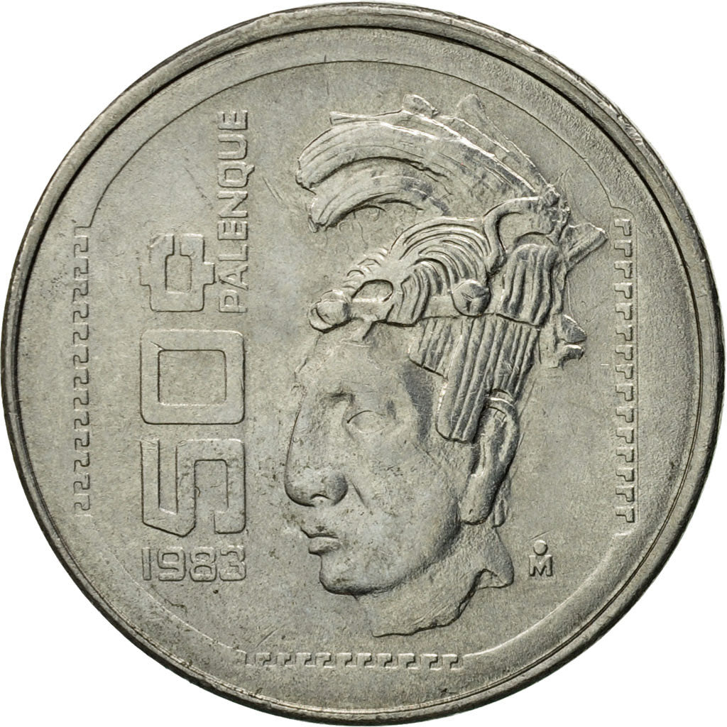 Moneda, México, 50 Centavos, 1983, Mexico City, MBC, Acero inoxidable, KM:492