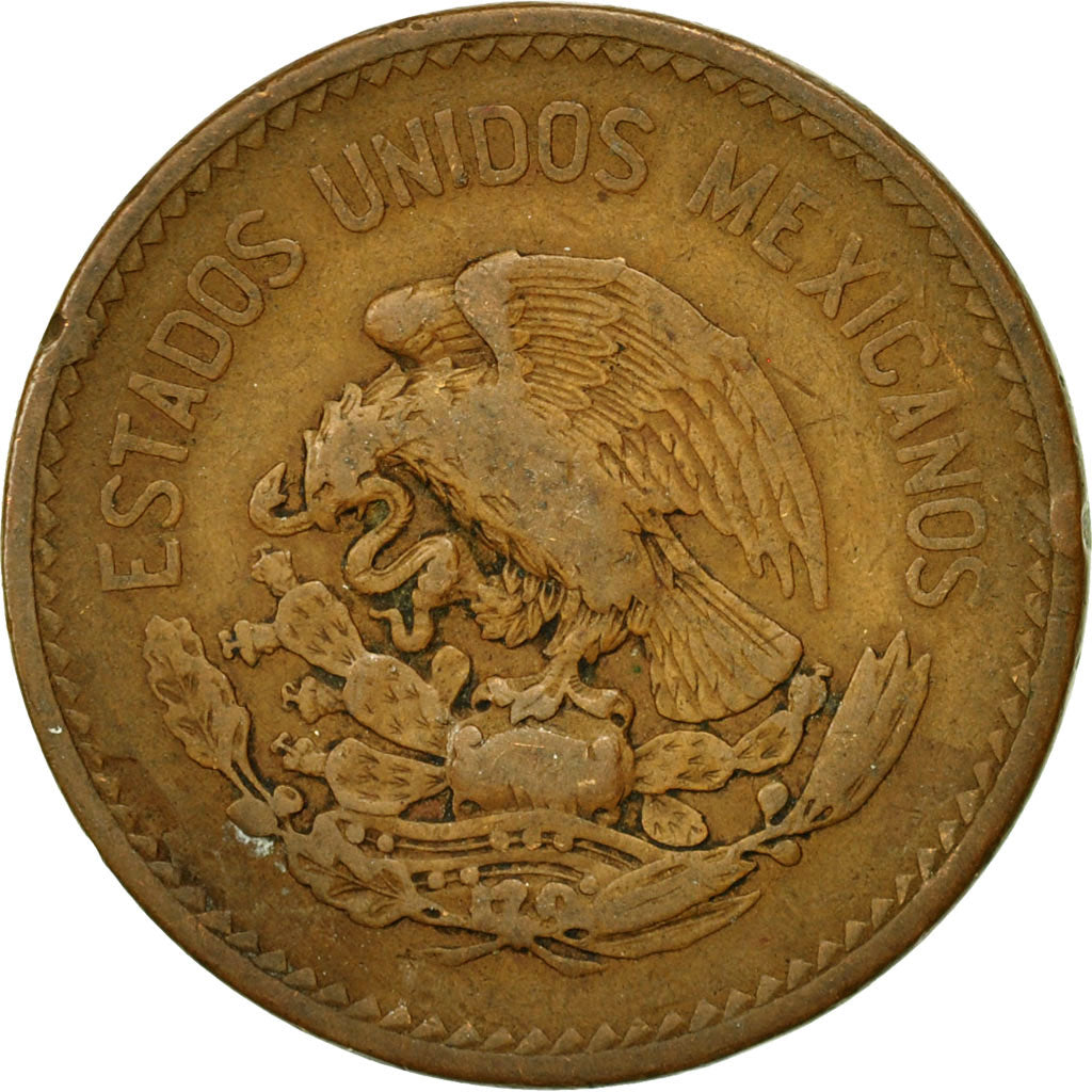 Coin, Mexico, 20 Centavos, 1943, Mexico City, EF(40-45), Bronze, KM:439