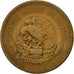 Coin, Mexico, 20 Centavos, 1943, Mexico City, EF(40-45), Bronze, KM:439