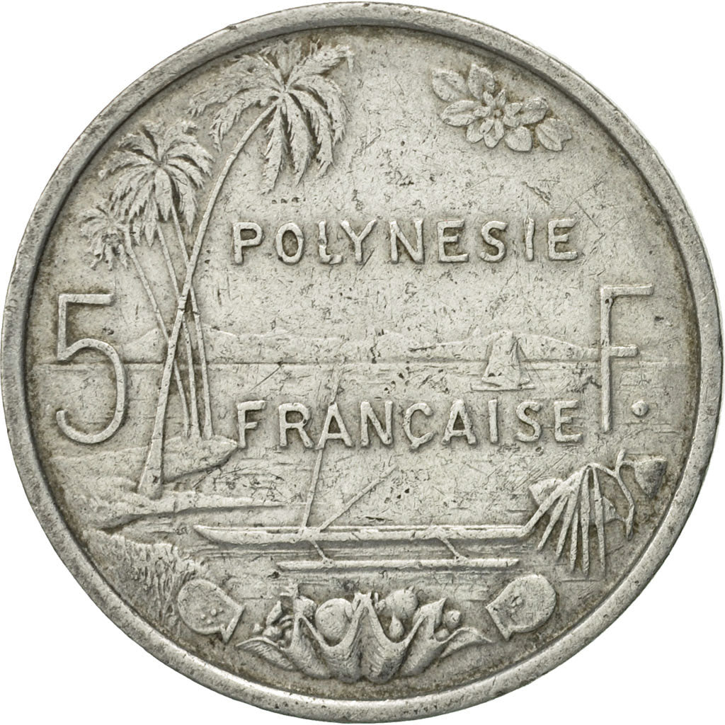 Monnaie, French Polynesia, 5 Francs, 1965, Paris, SUP, Aluminium, KM:4