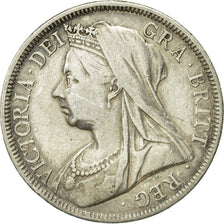 Moneda, Gran Bretaña, Victoria, 1/2 Crown, 1899, MBC, Plata, KM:782