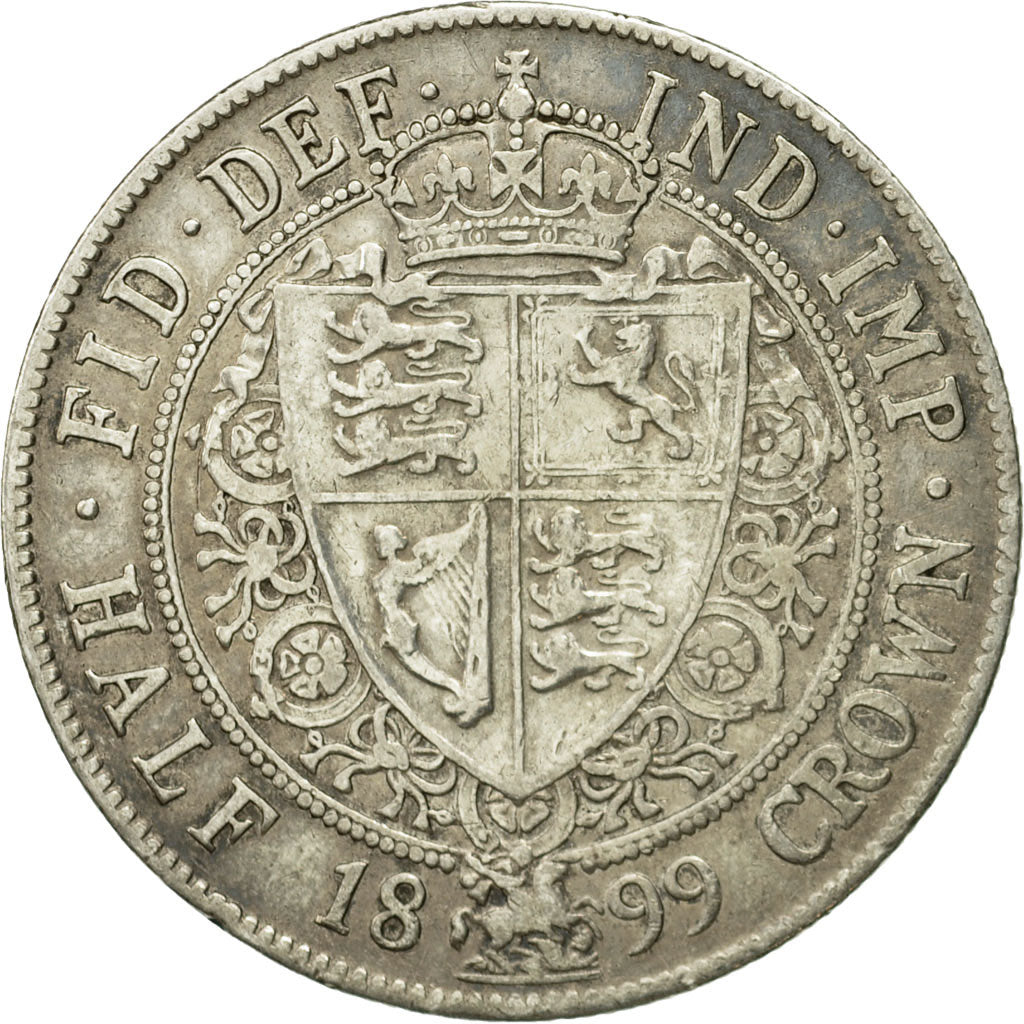 Coin, Great Britain, Victoria, 1/2 Crown, 1899, EF(40-45), Silver, KM:782