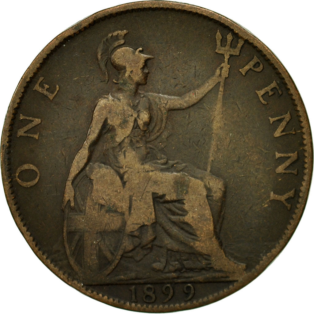 Coin, Great Britain, Victoria, Penny, 1899, VF(30-35), Bronze, KM:790