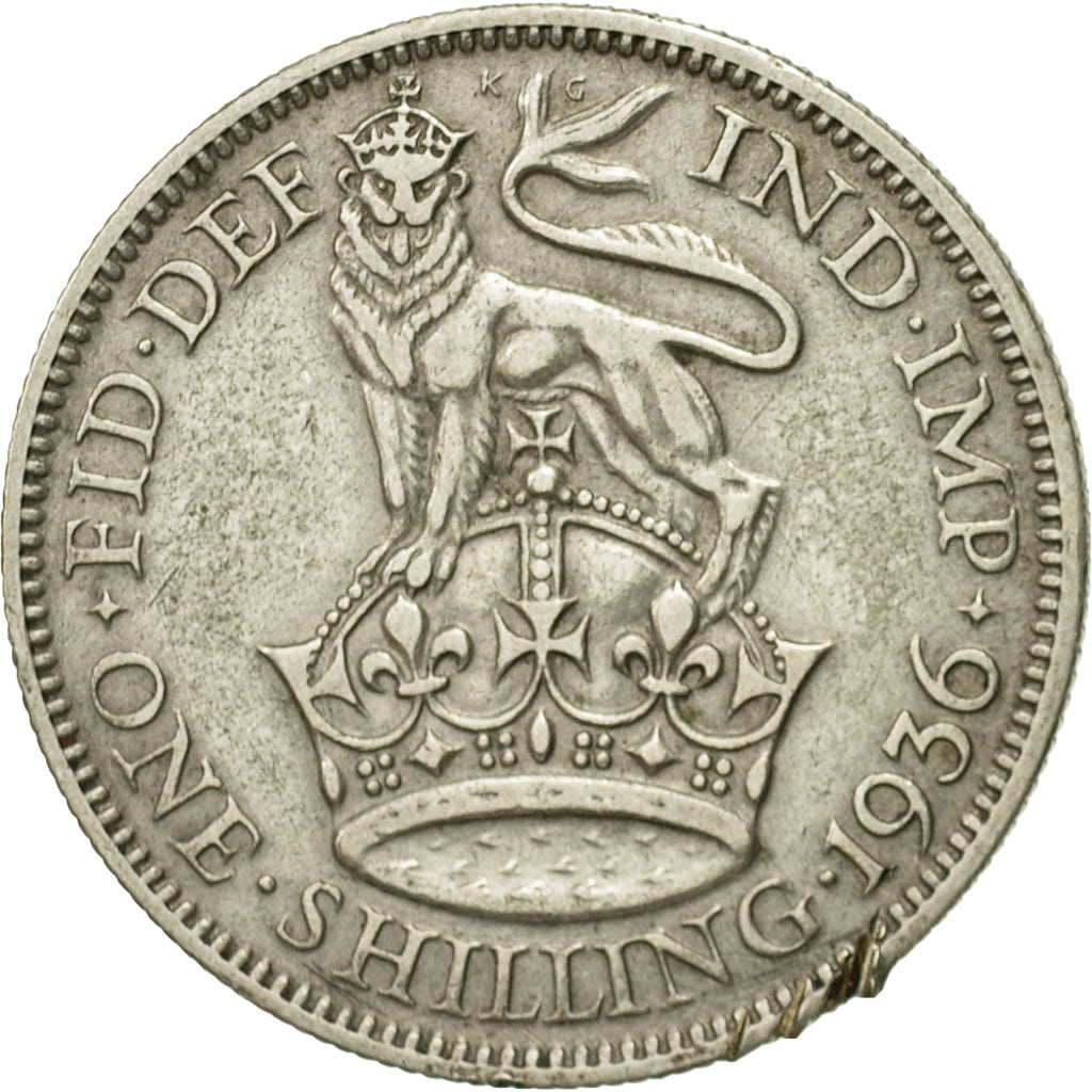 Coin, Great Britain, George V, Shilling, 1936, EF(40-45), Silver, KM:833