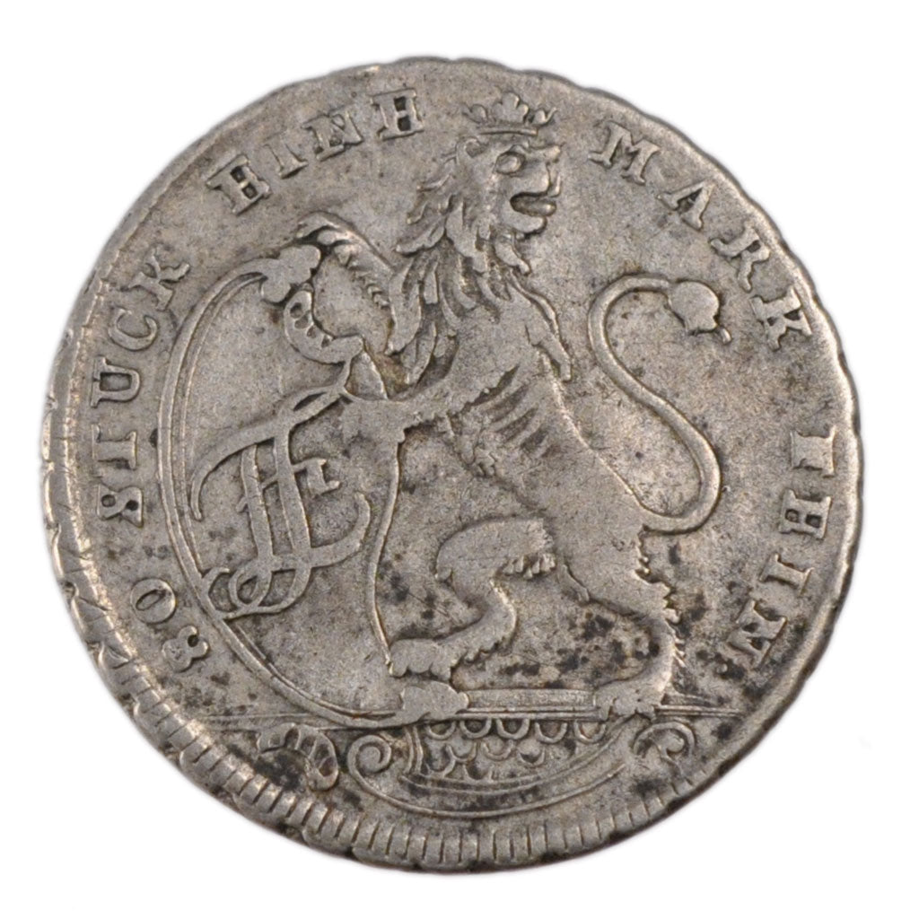 GERMAN STATES, 1/6 Thaler, 1769, KM #490, EF(40-45), Silver, 5.80