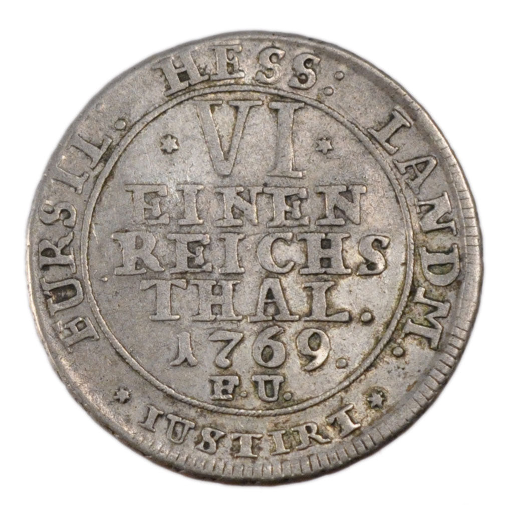 GERMAN STATES, 1/6 Thaler, 1769, KM #490, EF(40-45), Silver, 5.80