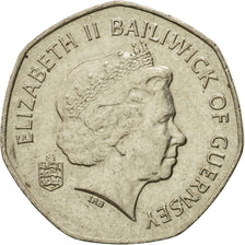 Monnaie, Guernsey, Elizabeth II, 20 Pence, 2003, Heaton, TTB, Copper-nickel