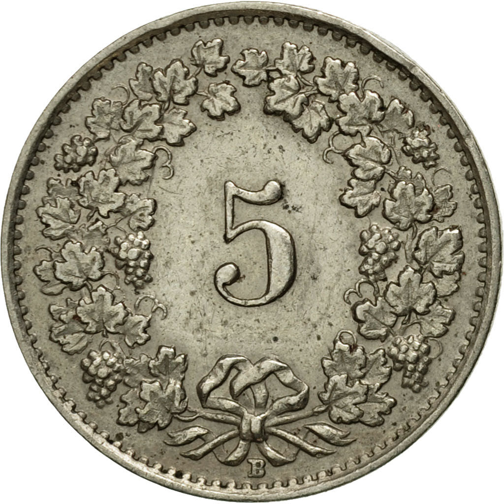Moneda, Suiza, 5 Rappen, 1943, Bern, MBC, Cobre - níquel, KM:26